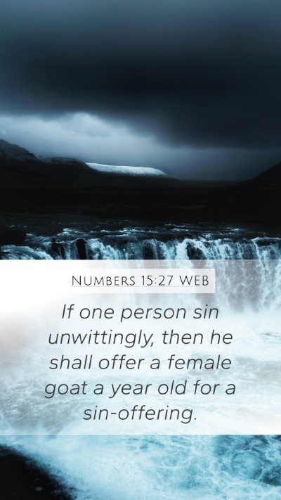 Numbers 15:27 WEB Bible Verse Image