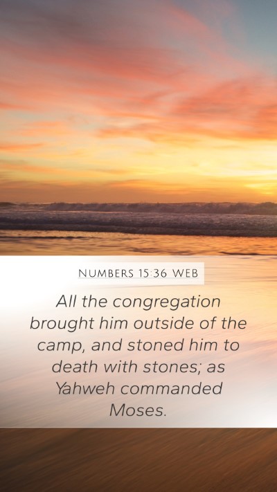 Numbers 15:36 WEB Bible Verse Image