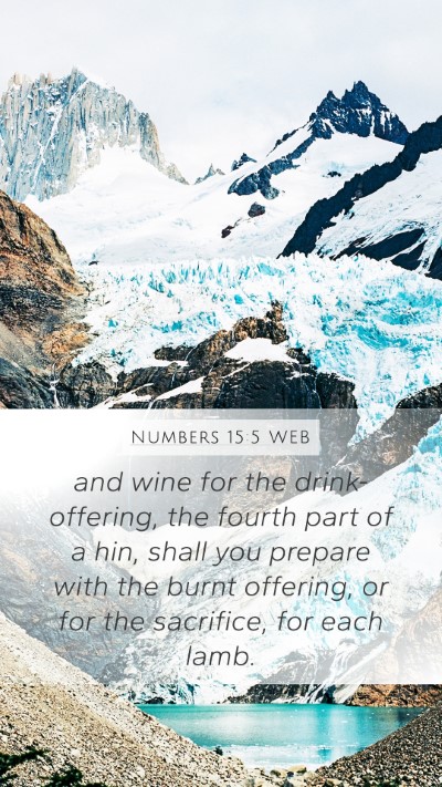 Numbers 15:5 WEB Bible Verse Image