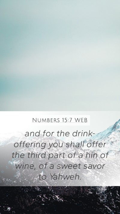 Numbers 15:7 WEB Bible Verse Image