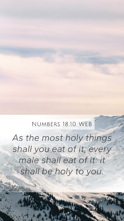 Numbers 18:10 WEB Bible Verse Image