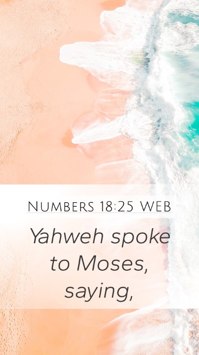 Numbers 18:25 WEB Mobile Phone Wallpaper - Yahweh spoke to Moses, - Mobile Bible Verse Wallpaper