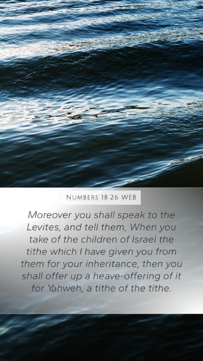 Numbers 18:26 WEB Bible Verse Image