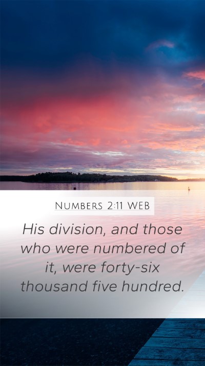 Numbers 2:11 WEB Bible Verse Image