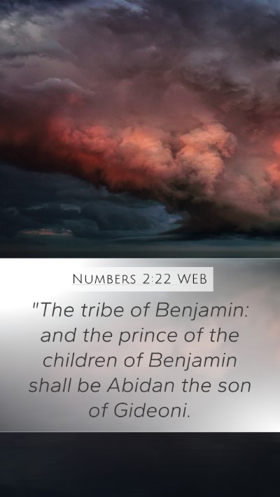 Numbers 2:22 WEB Bible Verse Image