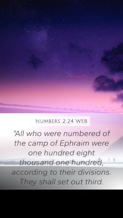Numbers 2:24 WEB Bible Verse Image
