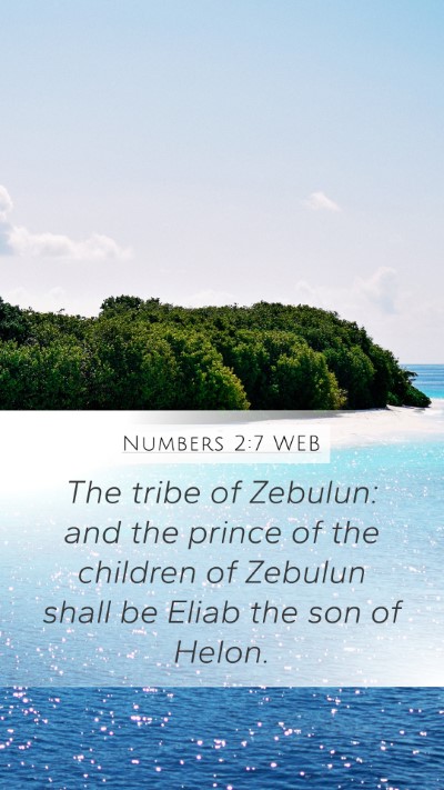 Numbers 2:7 WEB Bible Verse Image