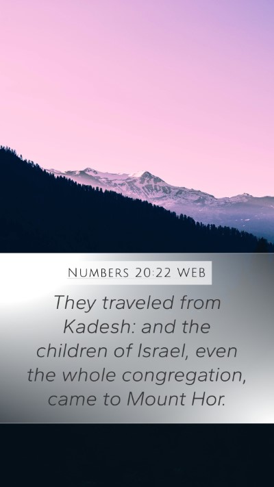 Numbers 20:22 WEB Bible Verse Image
