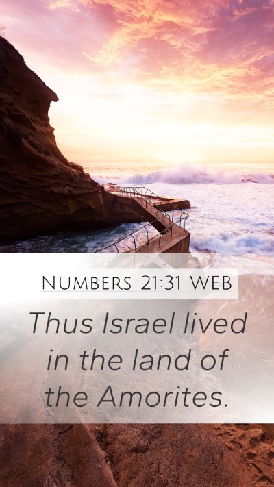 Numbers 21:31 WEB Bible Verse Image