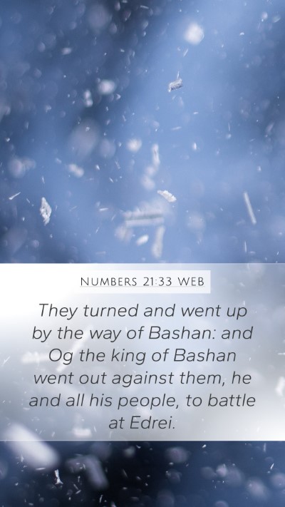 Numbers 21:33 WEB Bible Verse Image