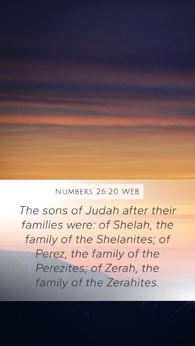 Numbers 26:20 WEB Bible Verse Image