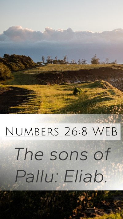Numbers 26:8 WEB Mobile Phone Wallpaper - The sons of Pallu: - Mobile Bible Verse Wallpaper