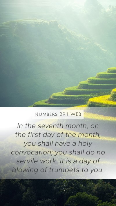 Numbers 29:1 WEB Bible Verse Image