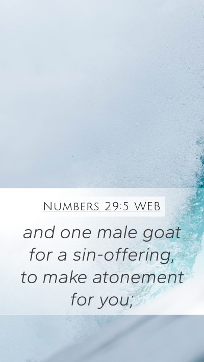 Numbers 29:5 WEB Bible Verse Image