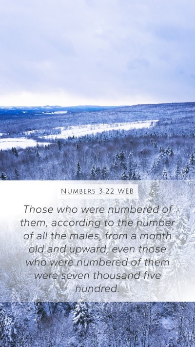 Numbers 3:22 WEB Mobile Phone Wallpaper - Those who were numbered of them, according to the - Mobile Bible Verse Wallpaper