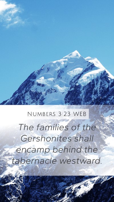 Numbers 3:23 WEB Bible Verse Image
