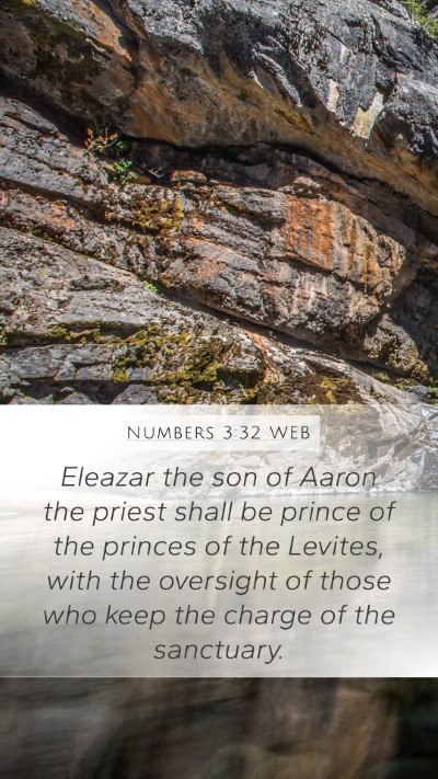 Numbers 3:32 WEB Bible Verse Image