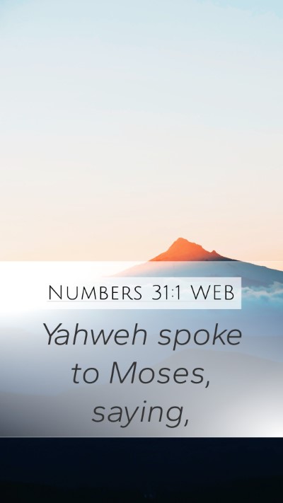 Numbers 31:1 WEB Bible Verse Image