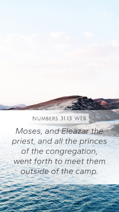 Numbers 31:13 WEB Bible Verse Image