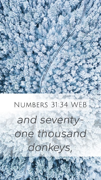 Numbers 31:34 WEB Mobile Phone Wallpaper - and seventy-one thousand - Mobile Bible Verse Wallpaper
