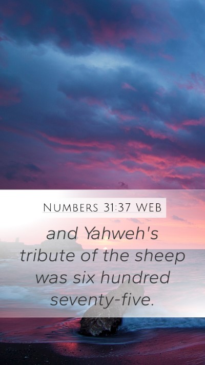 Numbers 31:37 WEB Bible Verse Image