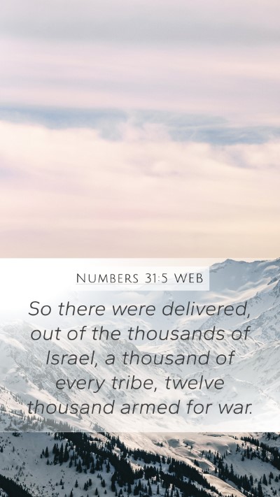 Numbers 31:5 WEB Mobile Phone Wallpaper - So there were delivered, out of the thousands of - Mobile Bible Verse Wallpaper