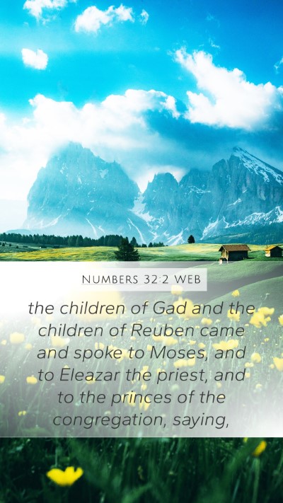 Numbers 32:2 WEB Bible Verse Image