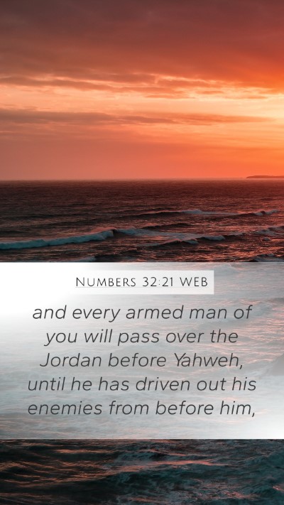 Numbers 32:21 WEB Mobile Phone Wallpaper - and every armed man of you will pass over the - Mobile Bible Verse Wallpaper
