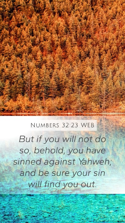 Numbers 32:23 WEB Bible Verse Image