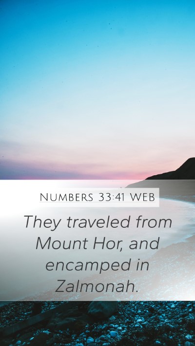 Numbers 33:41 WEB Bible Verse Image