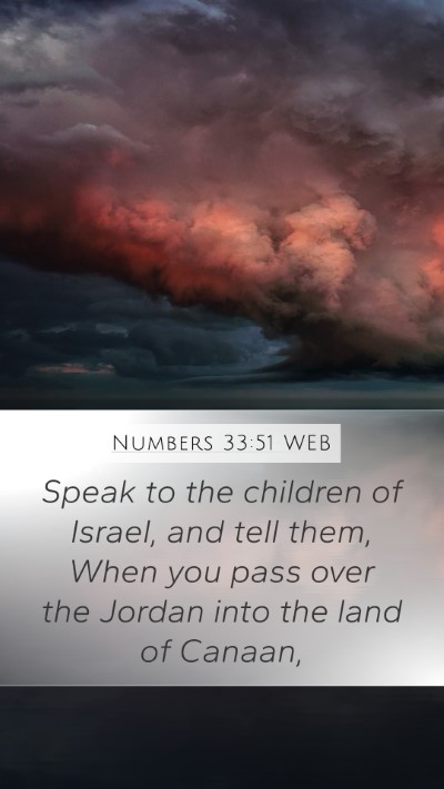 Numbers 33:51 WEB Bible Verse Image