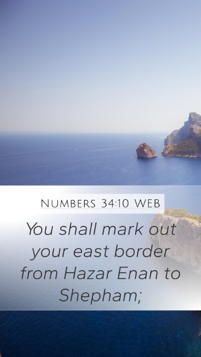 Numbers 34:10 WEB Bible Verse Image