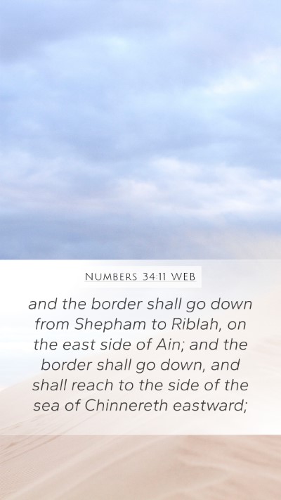 Numbers 34:11 WEB Bible Verse Image