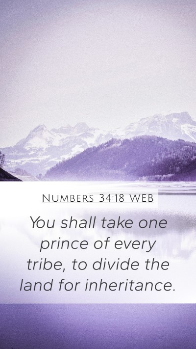 Numbers 34:18 WEB Bible Verse Image
