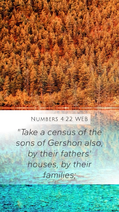 Numbers 4:22 WEB Mobile Phone Wallpaper - 