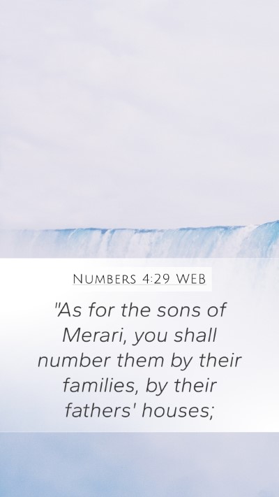 Numbers 4:29 WEB Bible Verse Image