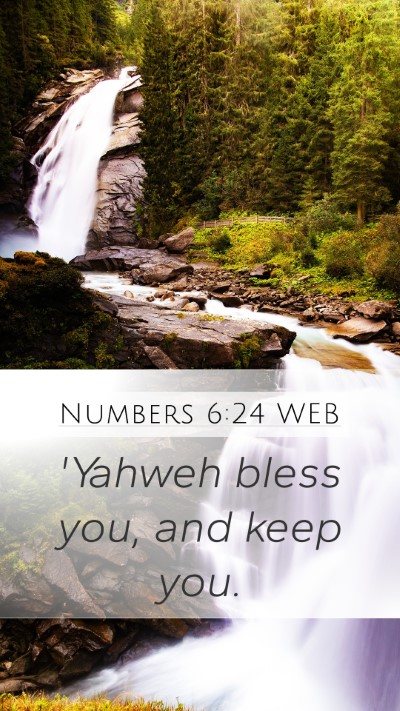 Numbers 6:24 WEB Bible Verse Image