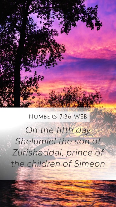 Numbers 7:36 WEB Bible Verse Image