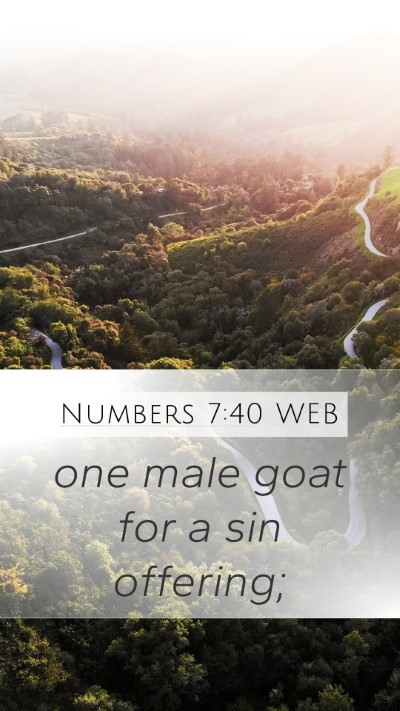 Numbers 7:40 WEB Mobile Phone Wallpaper - one male goat for a sin - Mobile Bible Verse Wallpaper