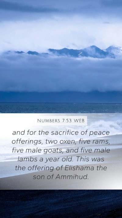 Numbers 7:53 WEB Bible Verse Image