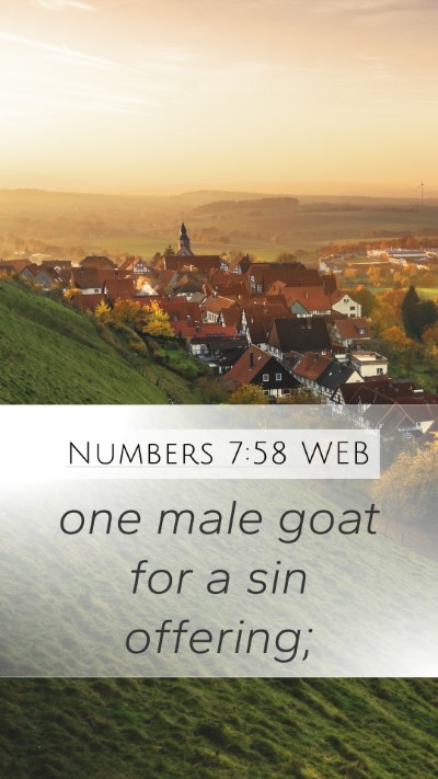 Numbers 7:58 WEB Mobile Phone Wallpaper - one male goat for a sin - Mobile Bible Verse Wallpaper