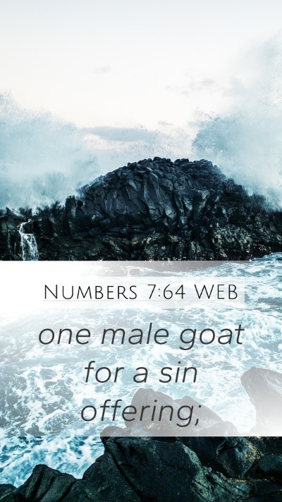 Numbers 7:64 WEB Mobile Phone Wallpaper - one male goat for a sin - Mobile Bible Verse Wallpaper