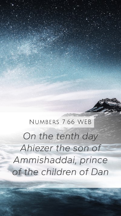 Numbers 7:66 WEB Bible Verse Image