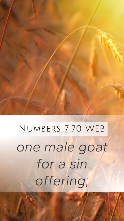 Numbers 7:70 WEB Mobile Phone Wallpaper - one male goat for a sin - Mobile Bible Verse Wallpaper