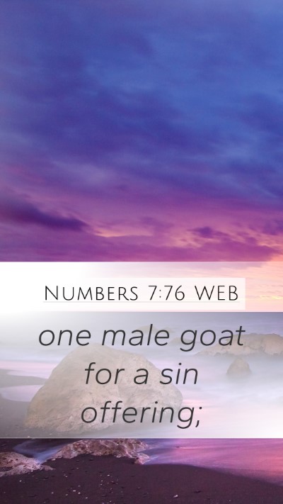 Numbers 7:76 WEB Mobile Phone Wallpaper - one male goat for a sin - Mobile Bible Verse Wallpaper