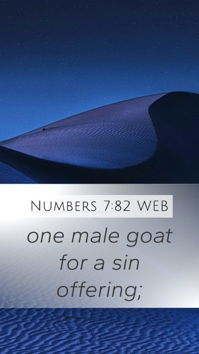 Numbers 7:82 WEB Mobile Phone Wallpaper - one male goat for a sin - Mobile Bible Verse Wallpaper