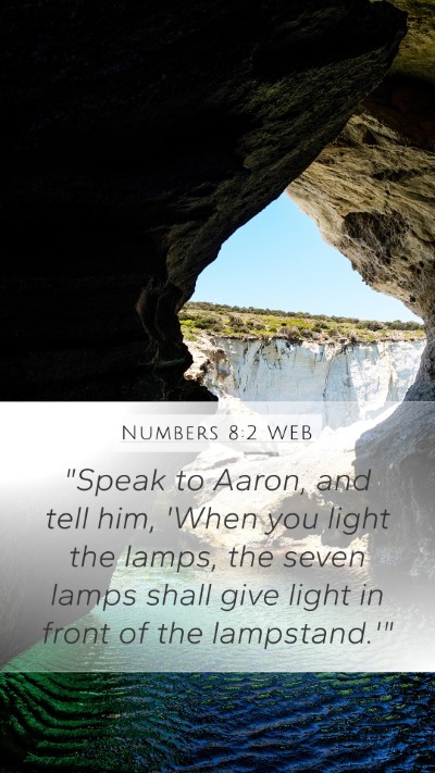 Numbers 8:2 WEB Bible Verse Image