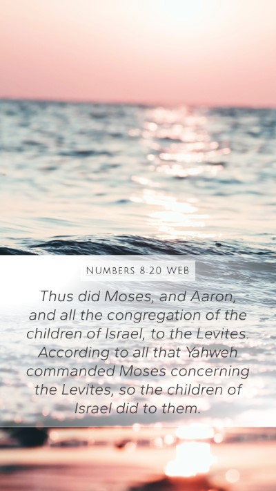 Numbers 8:20 WEB Bible Verse Image