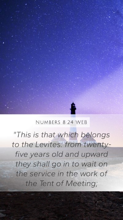 Numbers 8:24 WEB Bible Verse Image