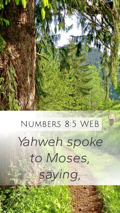 Numbers 8:5 WEB Mobile Phone Wallpaper - Yahweh spoke to Moses, - Mobile Bible Verse Wallpaper